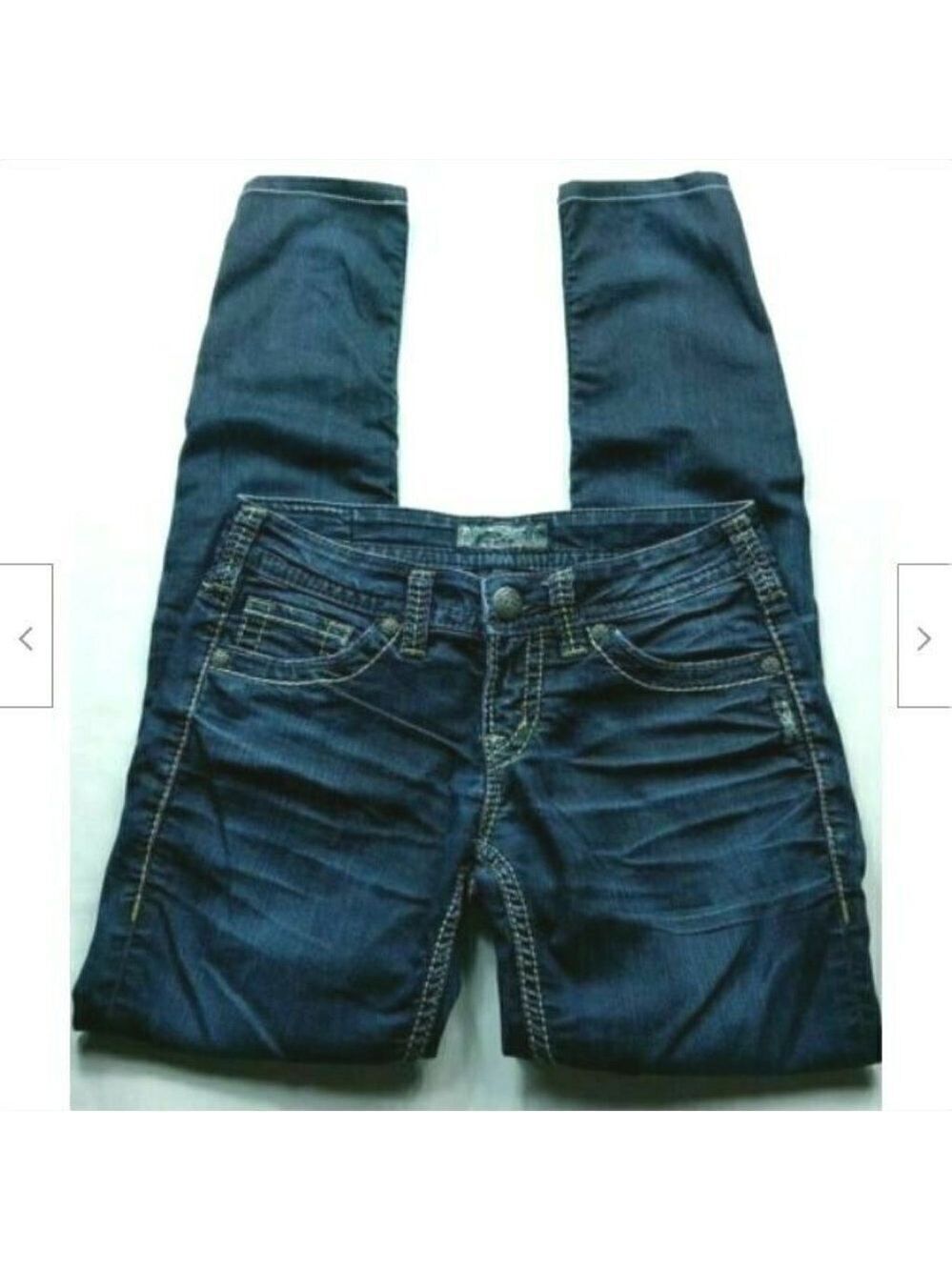 Silver Jeans Aiko Skinny Jeans Dark Wash W26 Stretch